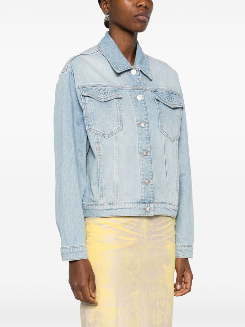 Chiara Ferragni 3D logo denim jacket