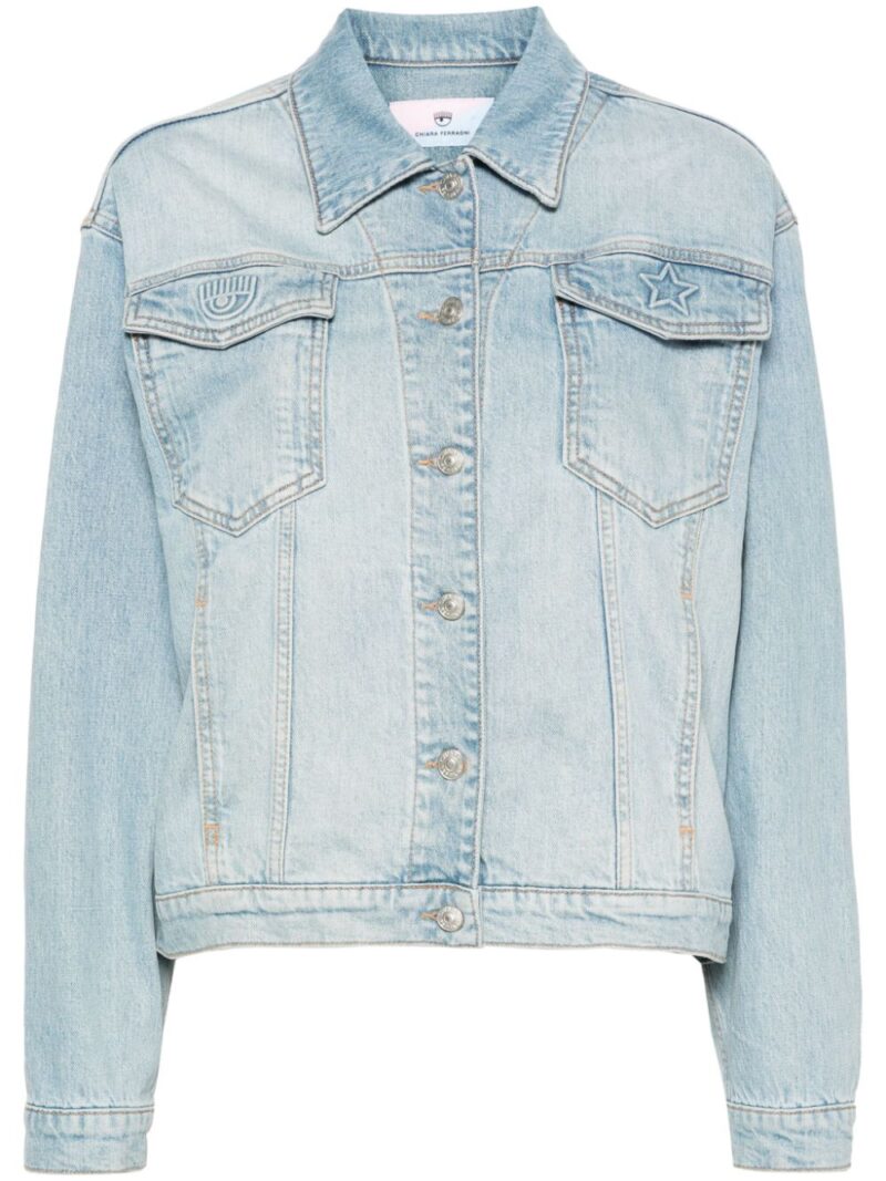 Chiara Ferragni 3D logo denim jacket