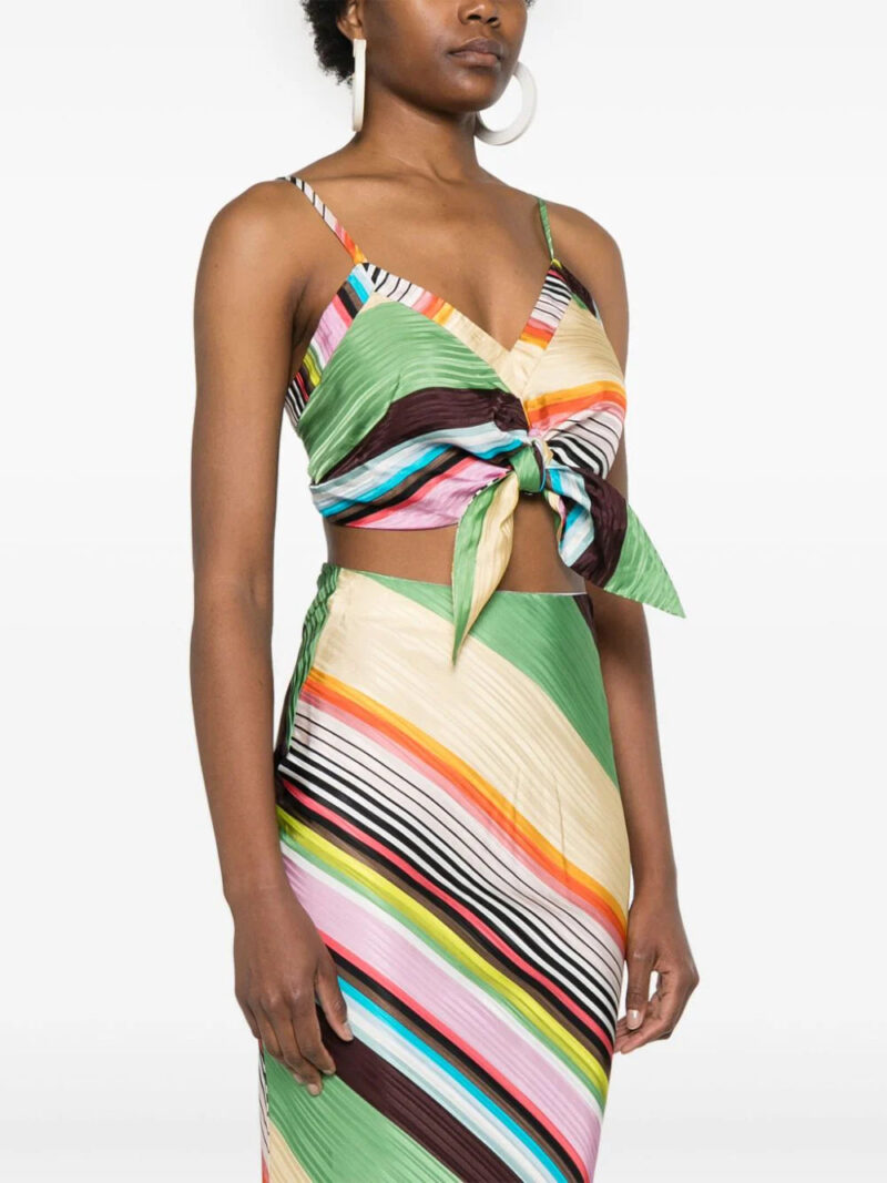 Christopher John Rogers  bow-detail striped bralette