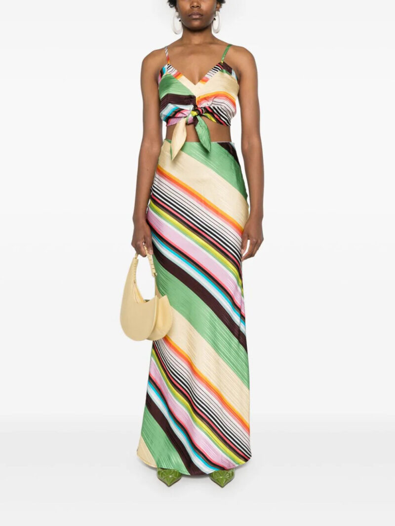 Christopher John Rogers  bow-detail striped bralette