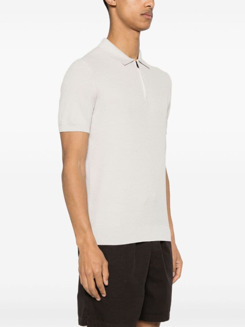 Corneliani purl-knit cotton polo shirt