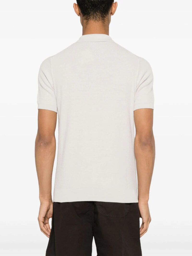 Corneliani purl-knit cotton polo shirt