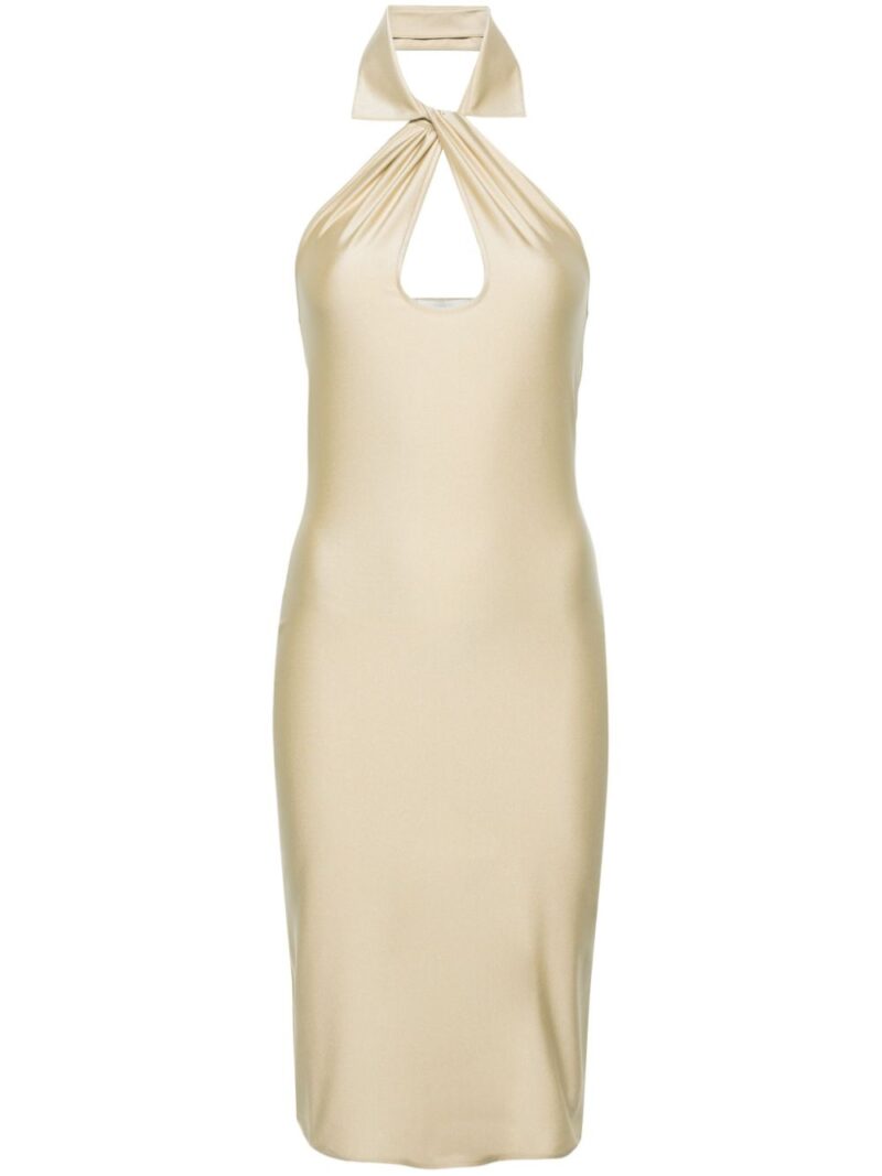 Coperni  halterneck satin midi dress