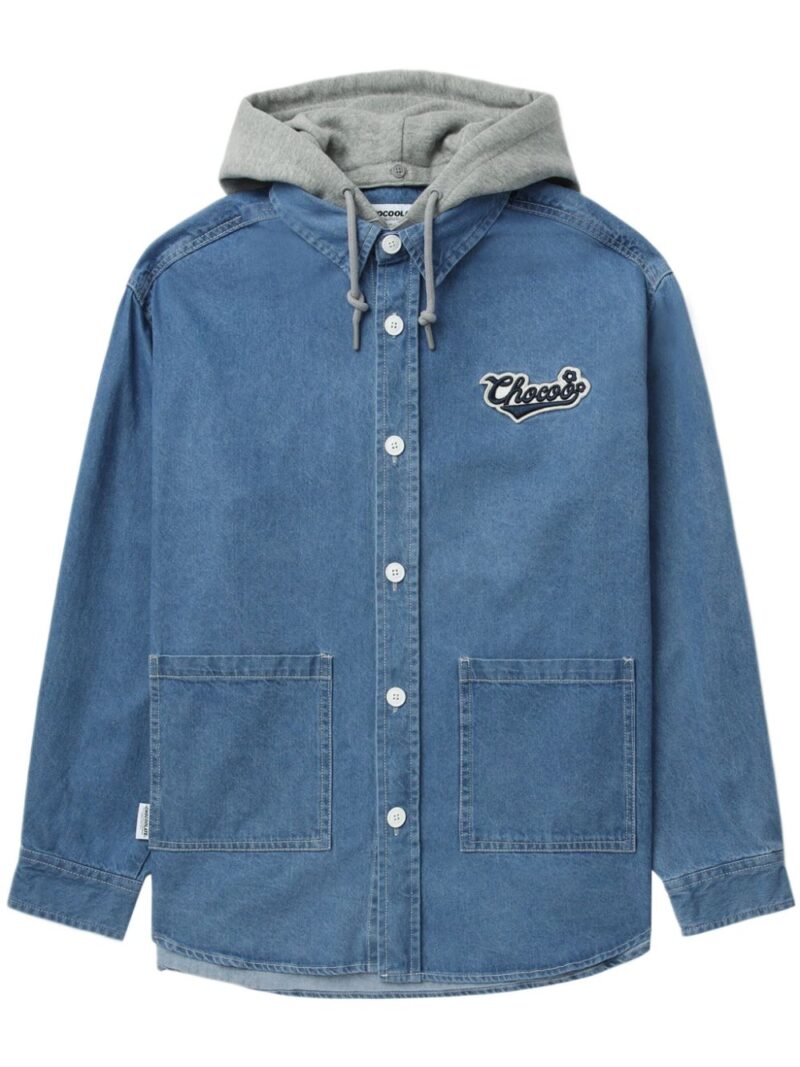 CHOCOOLATE  logo-appliqué denim jacket