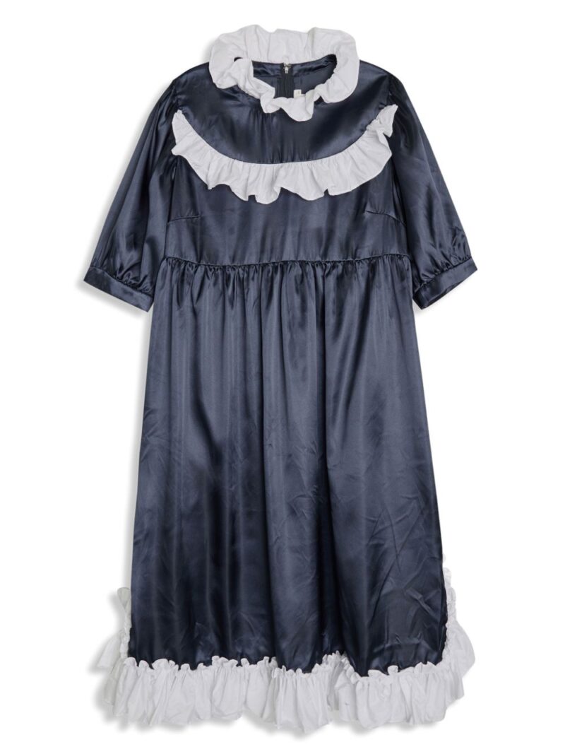 Comme Des Garçons Girl  ruffled satin maxi dress