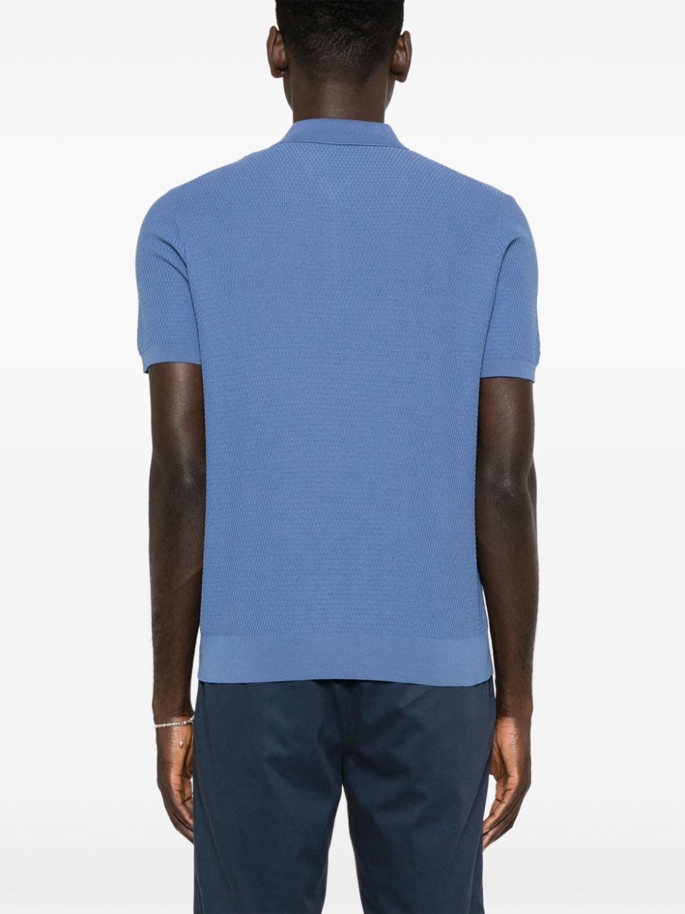 Corneliani half-zip cotton polo shirt - Image 4