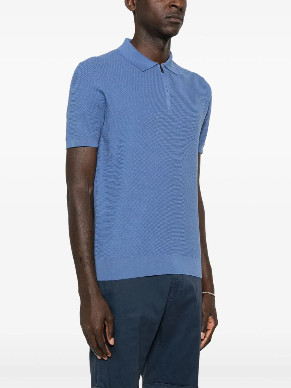 Corneliani half-zip cotton polo shirt - Image 3