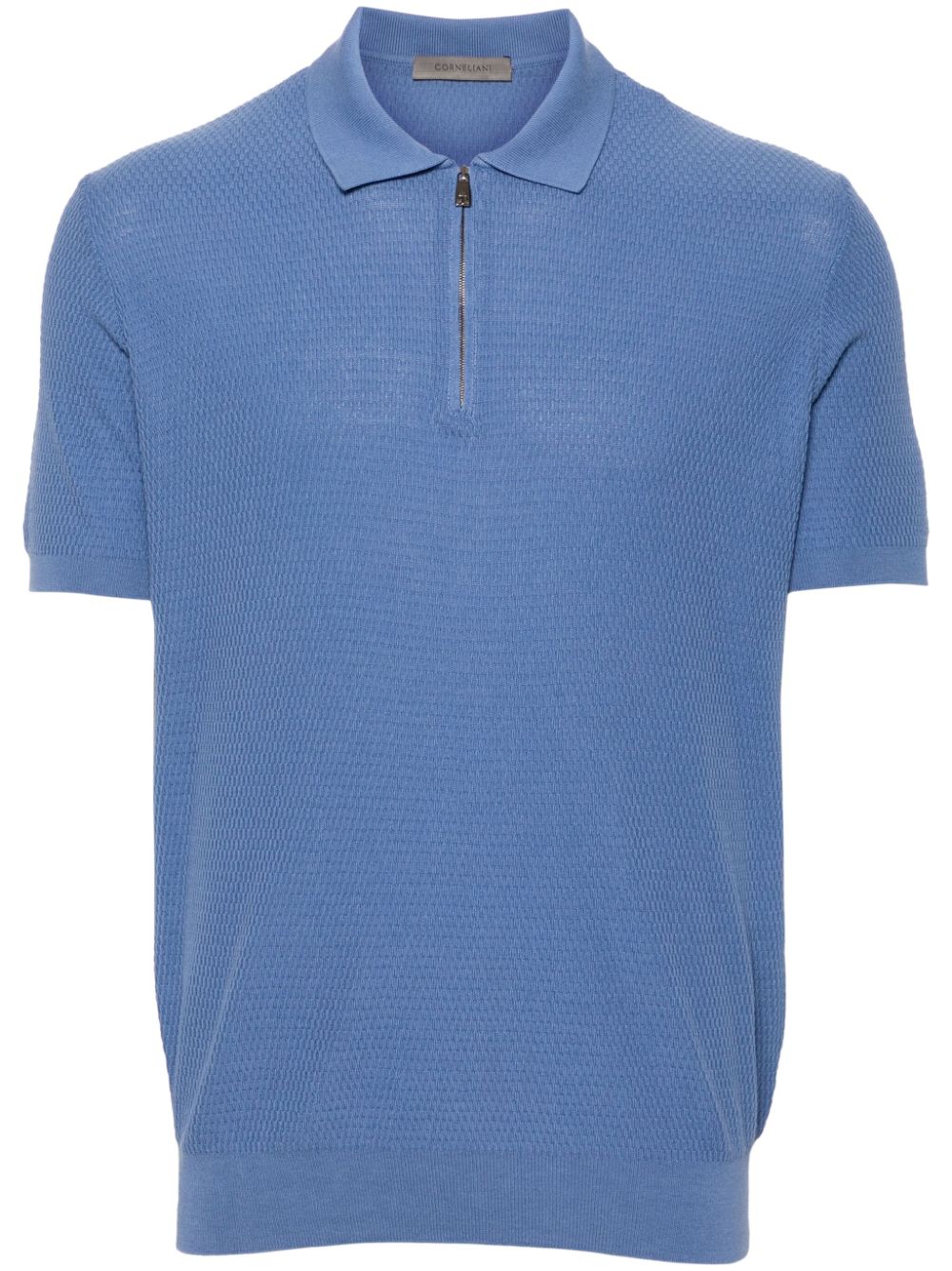 Corneliani half-zip cotton polo shirt