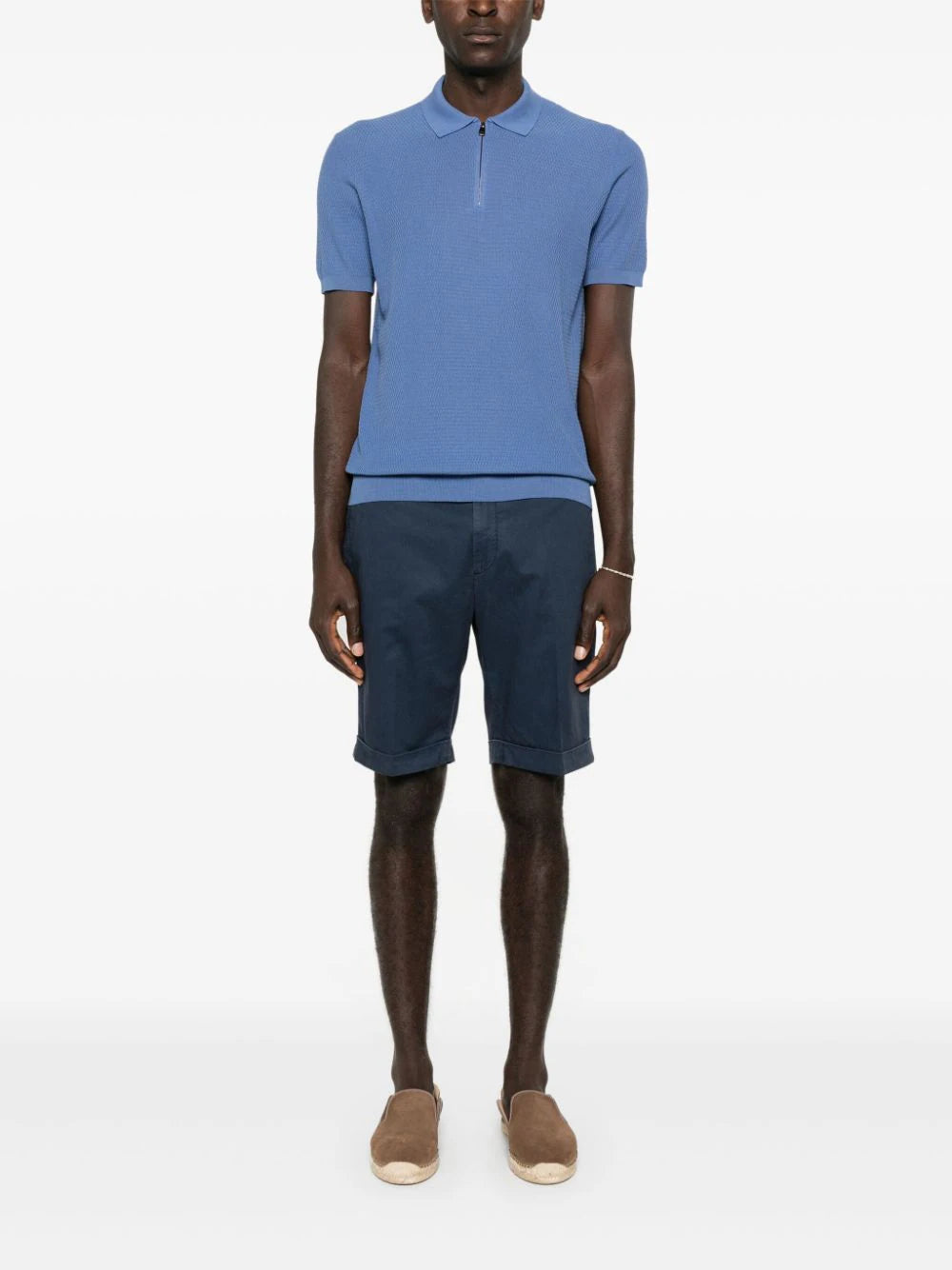 Corneliani half-zip cotton polo shirt - Image 2