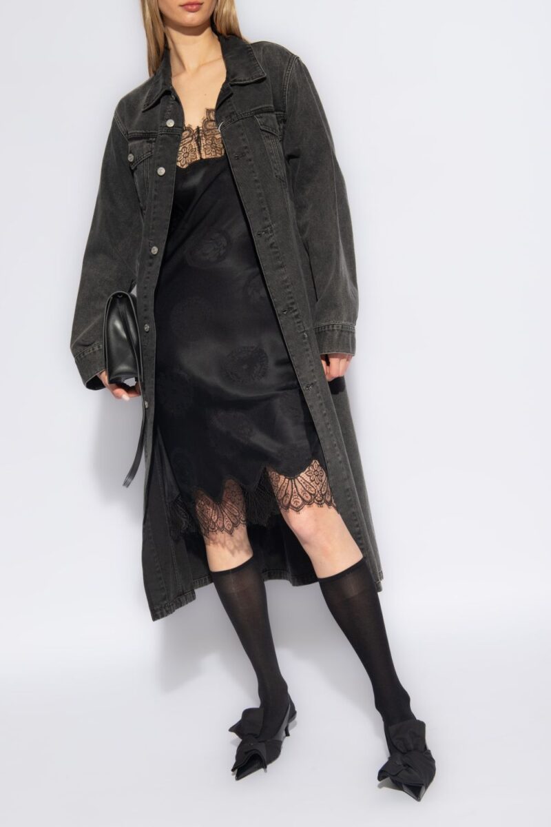 Coperni lace-trimmed silk dress