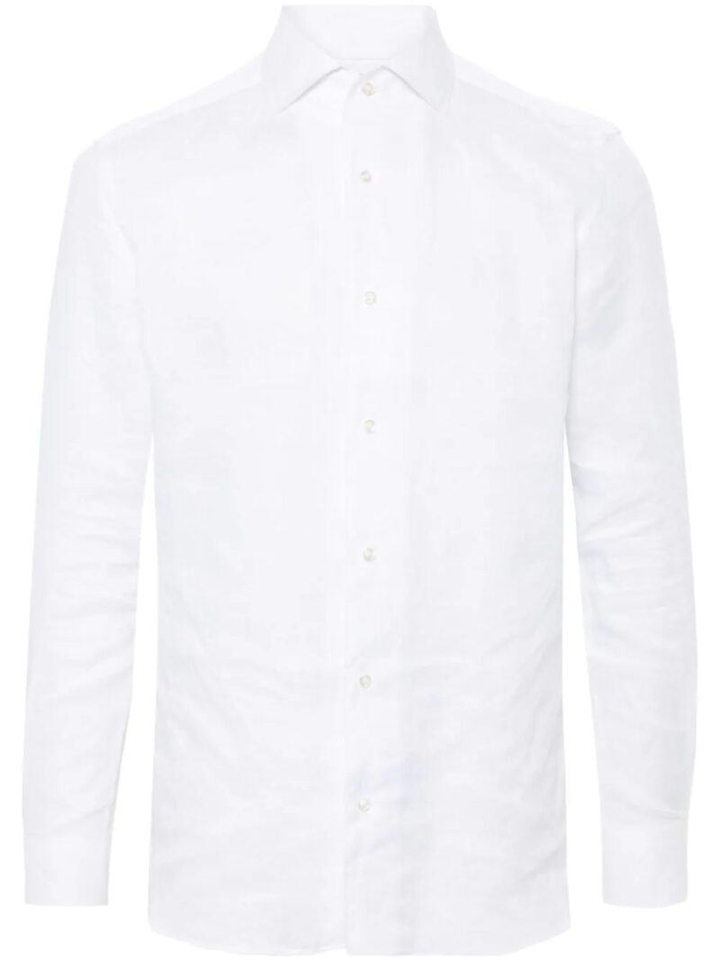 Boggi Milano  linen classic-collar shirt