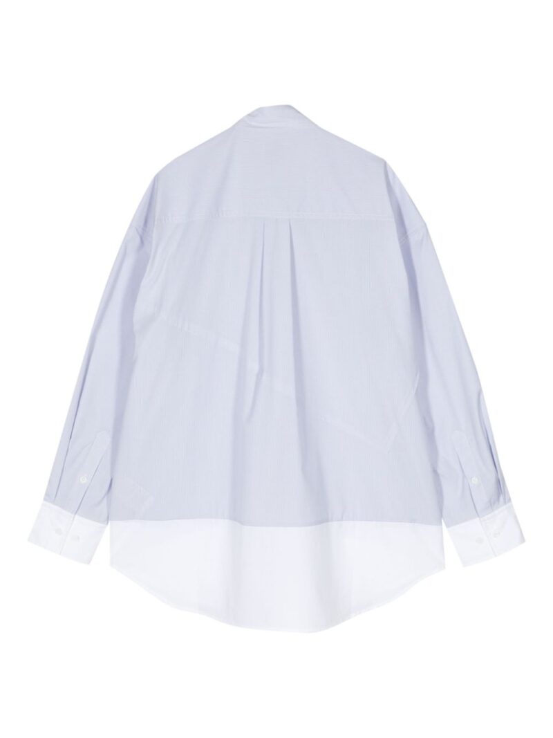 Feng Chen Wang  logo-embroidered patchwork shirt