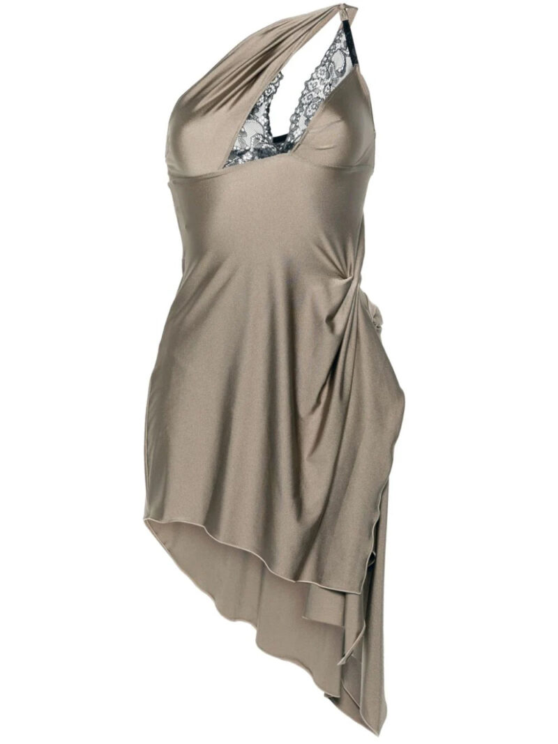 Coperni  lace-detail asymmetric mini dress