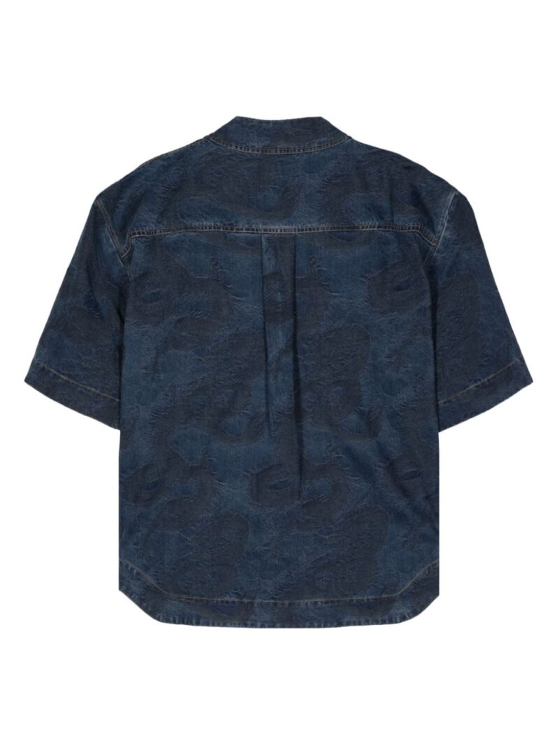 Feng Chen Wang  Dragon jacquard denim shirt