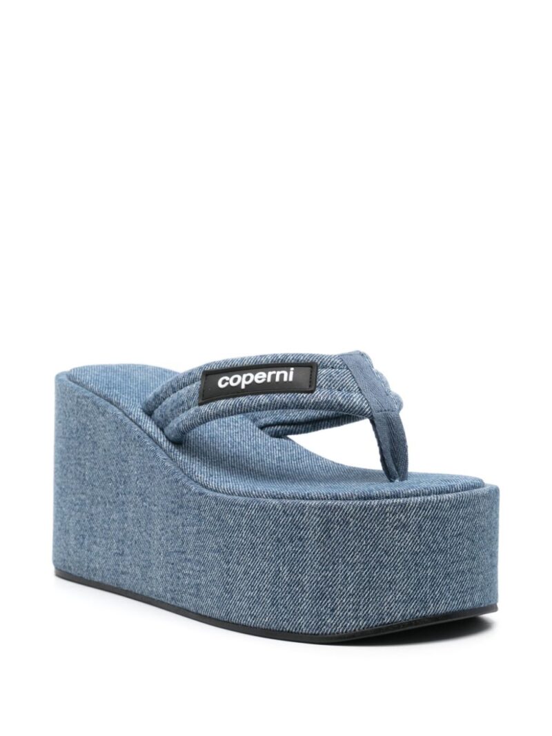 Coperni  100mm denim thong sandals