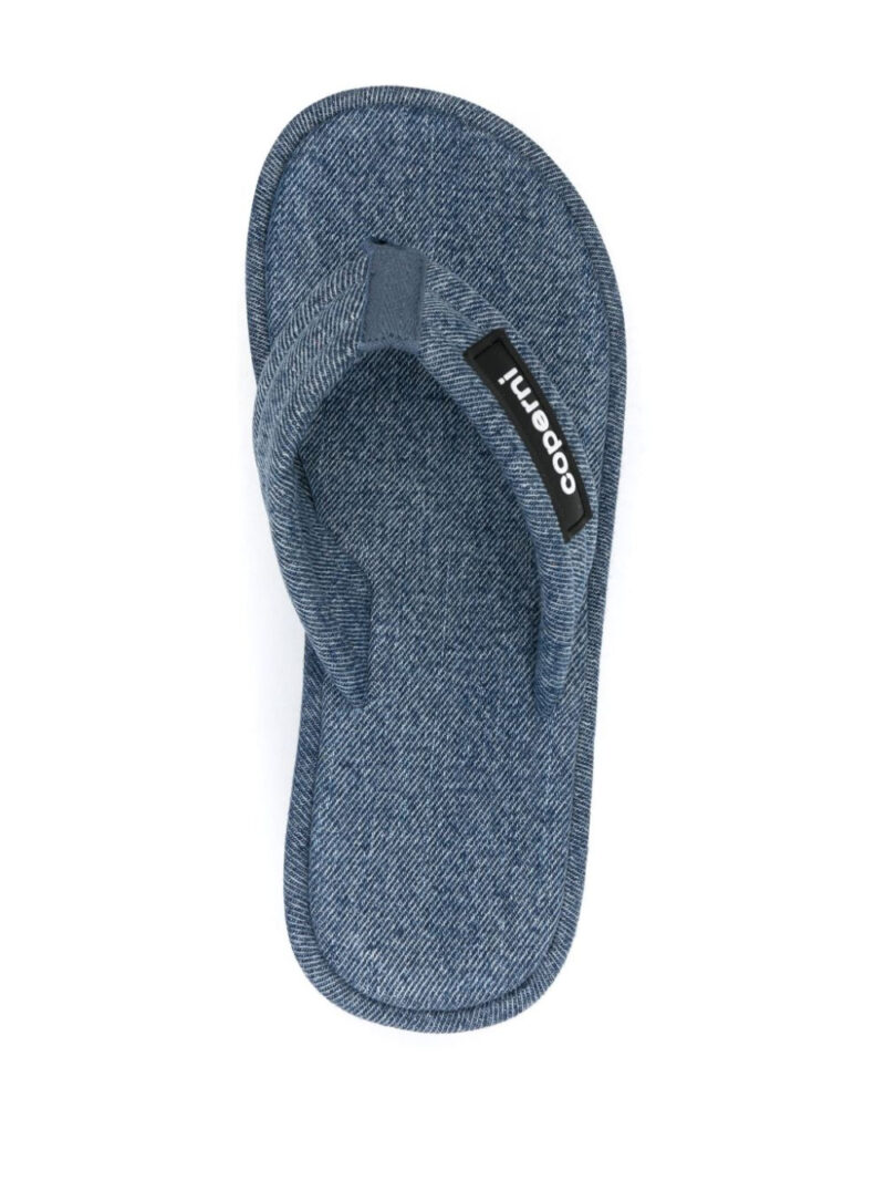 Coperni  100mm denim thong sandals