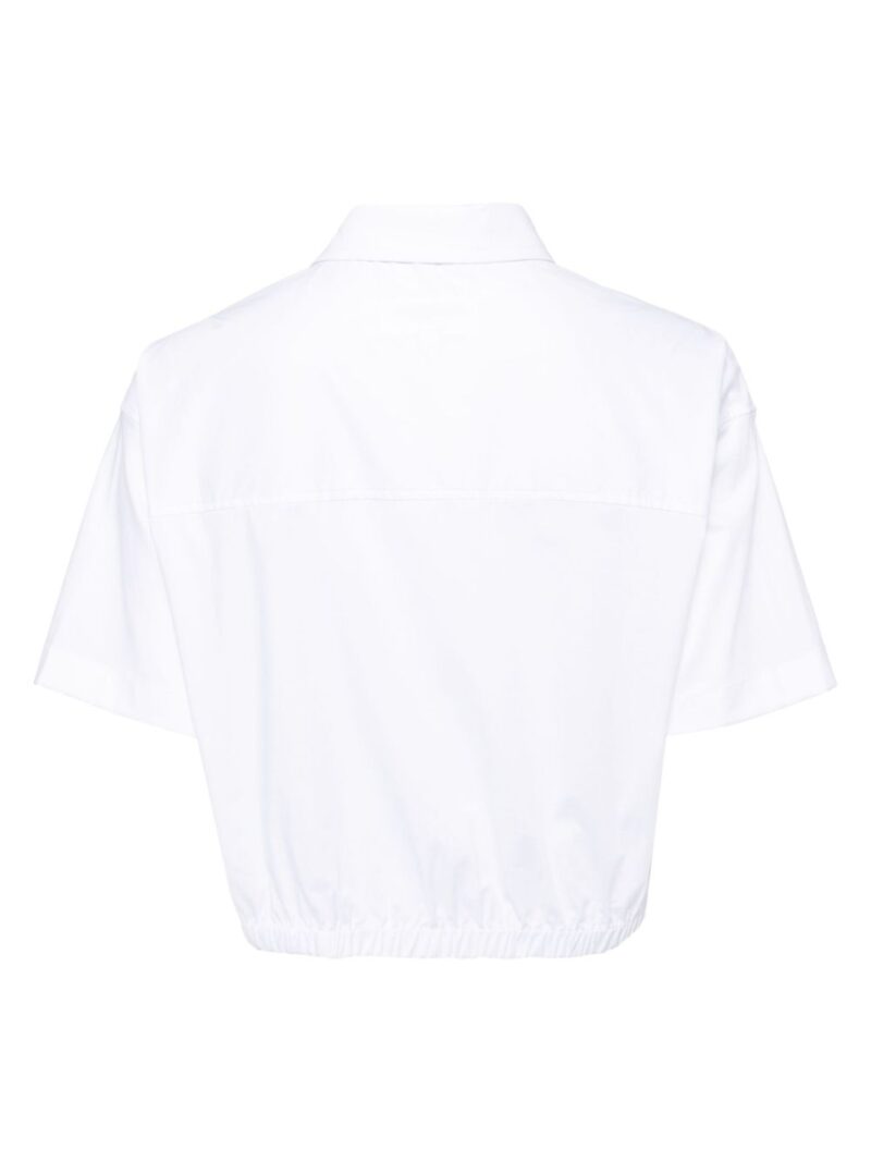 CHOCOOLATE cropped cotton blend shirt