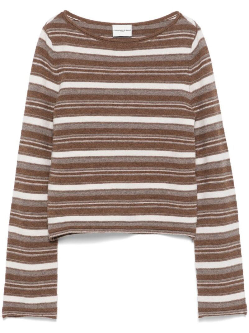 Claudie Pierlot  striped flare-sleeve sweater