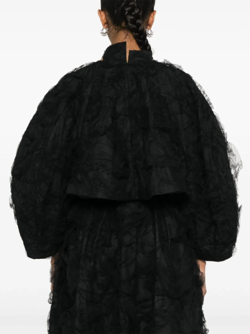 Comme Des Garçons tulle-inserts cropped jacket