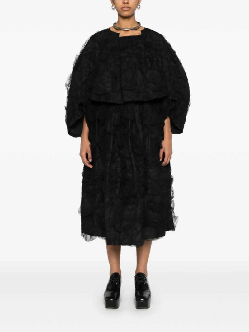 Comme Des Garçons tulle-inserts cropped jacket
