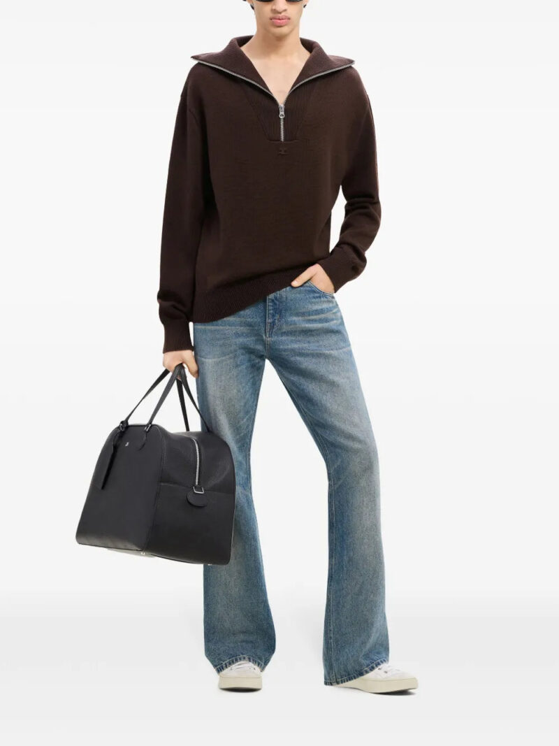Courrèges  logo-embroidered wool sweater