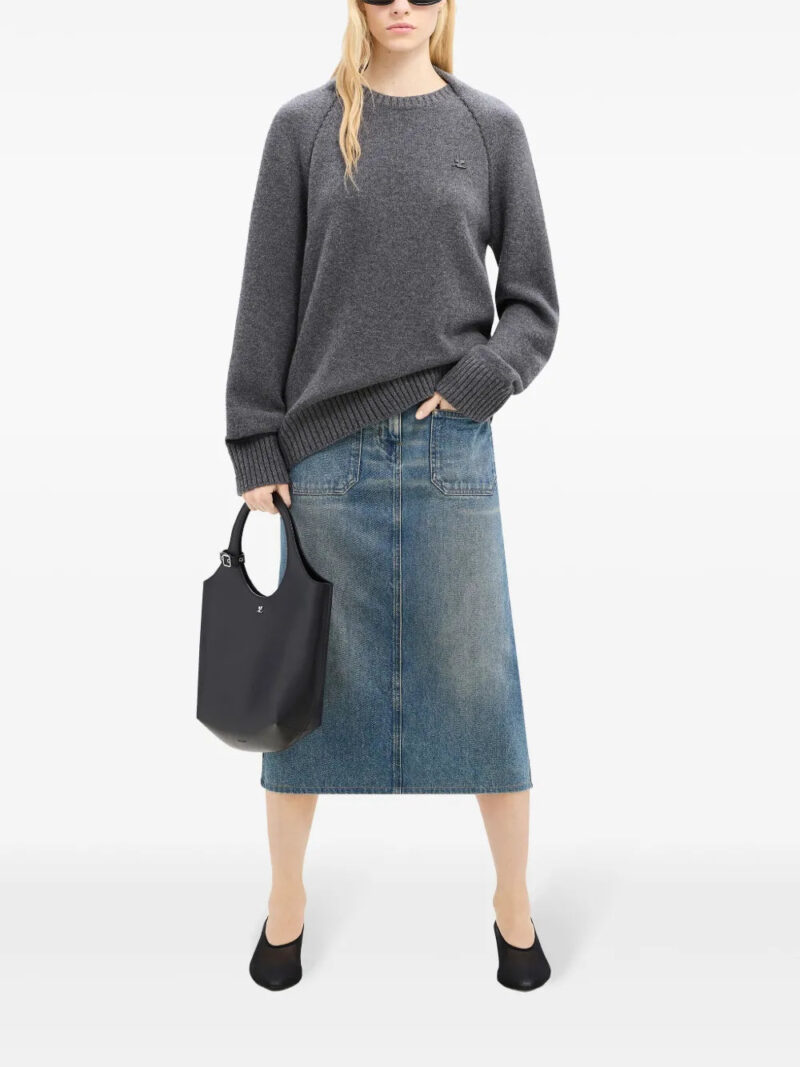 Courrèges layered logo-embroidered sweater