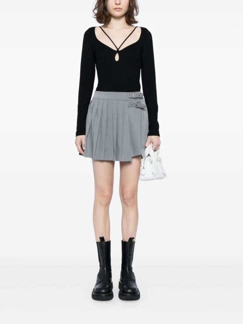 CHOCOOLATE  buckle-fastening pleated miniskirt