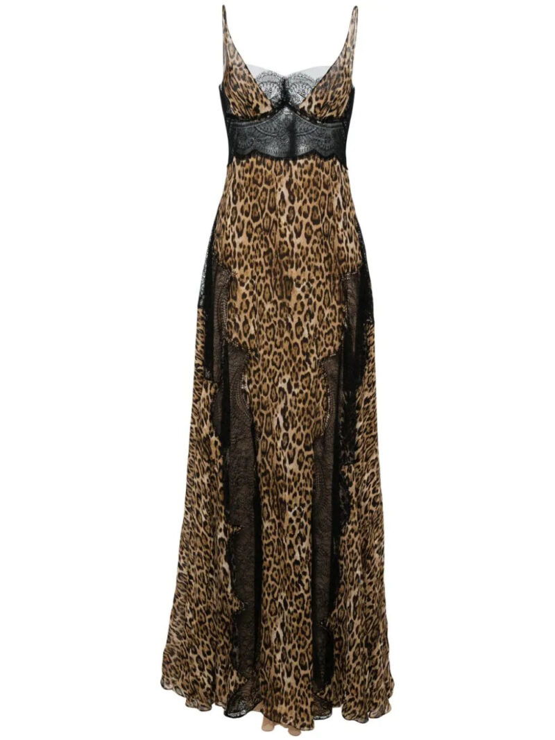 Costarellos  leopard-print bustier maxi dress