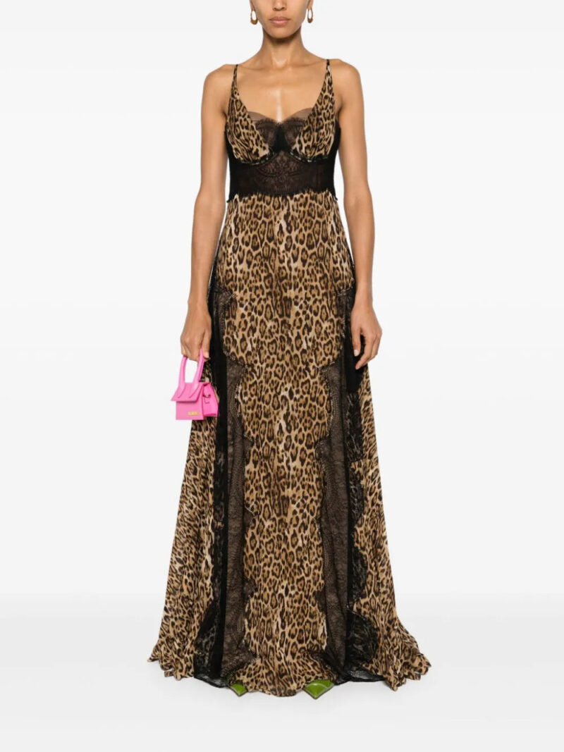 Costarellos  leopard-print bustier maxi dress