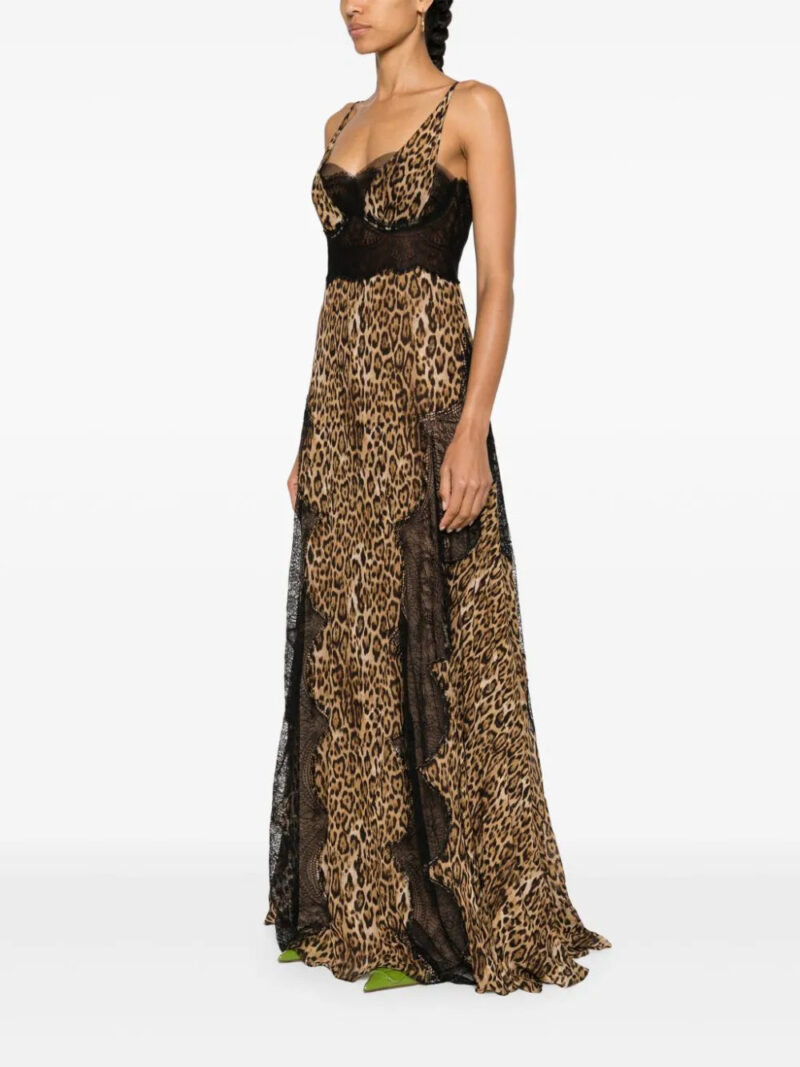 Costarellos  leopard-print bustier maxi dress
