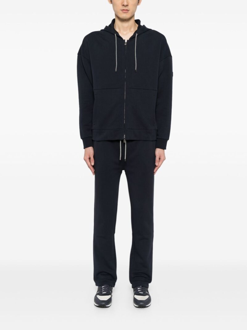 Corneliani zip-up cotton hoodie