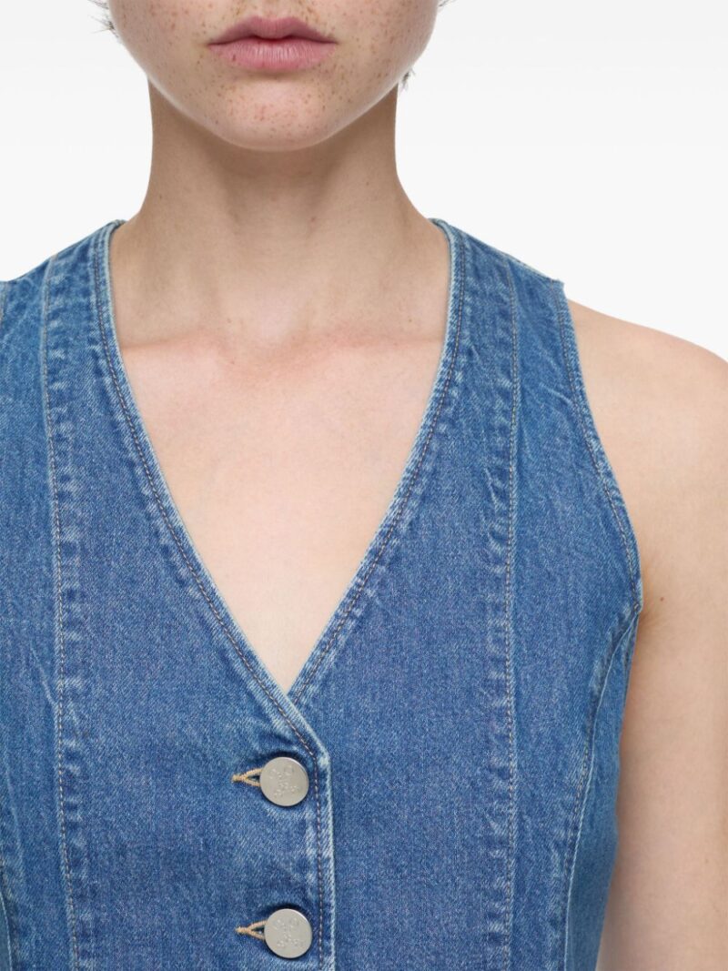 Closed  denim button-up vest