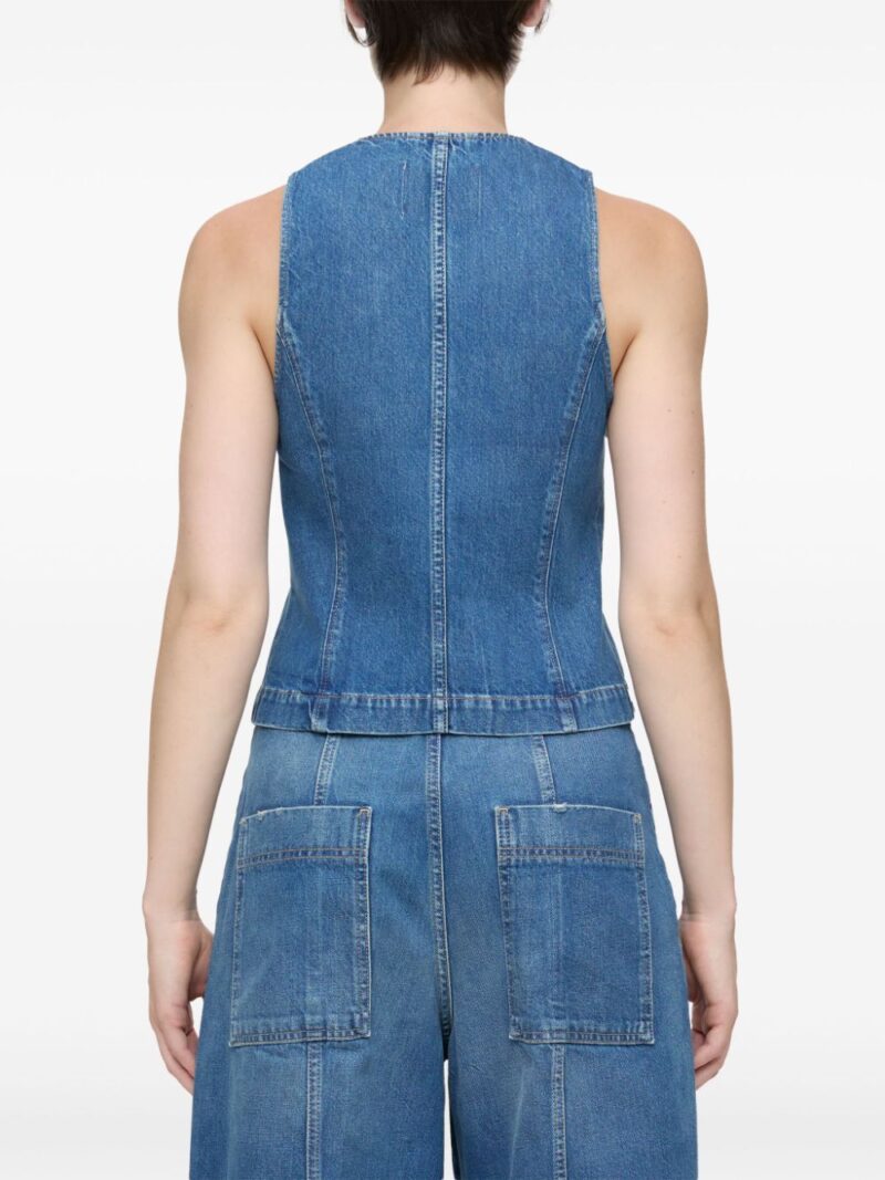 Closed  denim button-up vest