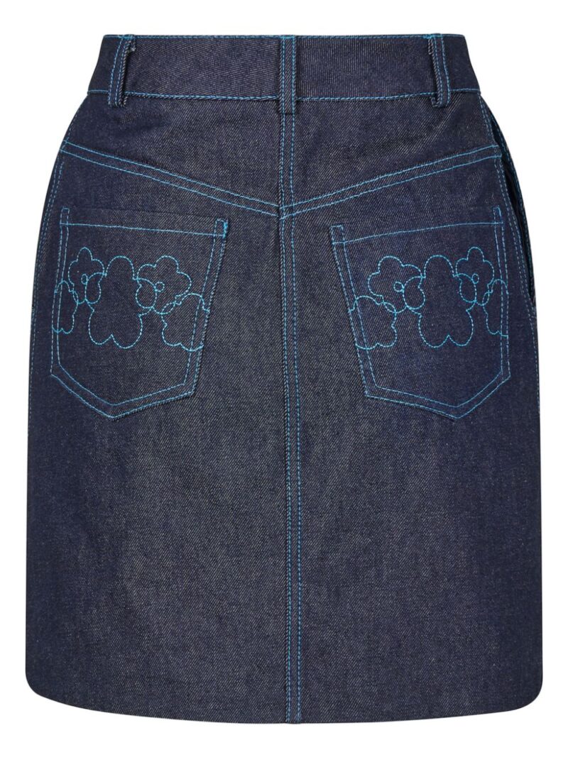 Cecilie Bahnsen ruffled blue stitch skirt