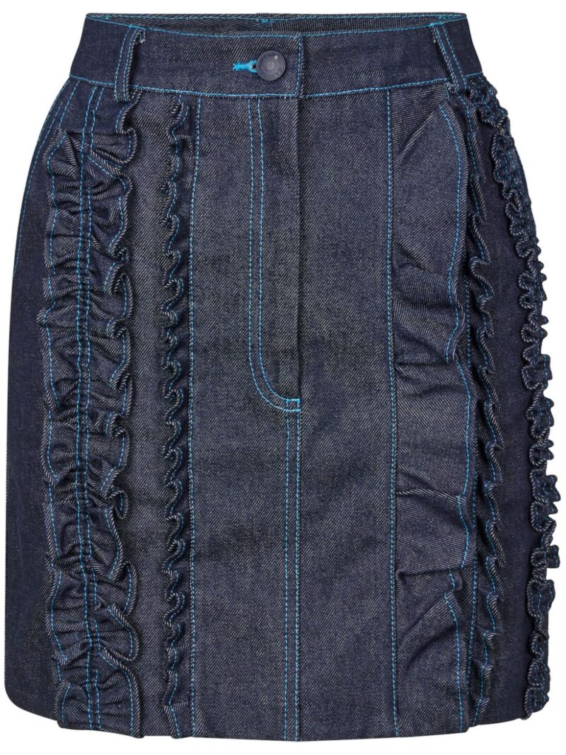 Cecilie Bahnsen  ruffled blue stitch skirt