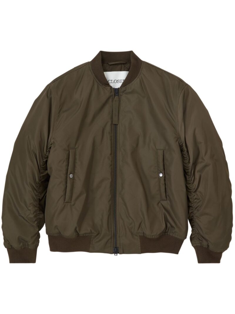 Closed  zip-up padded bomber jacket