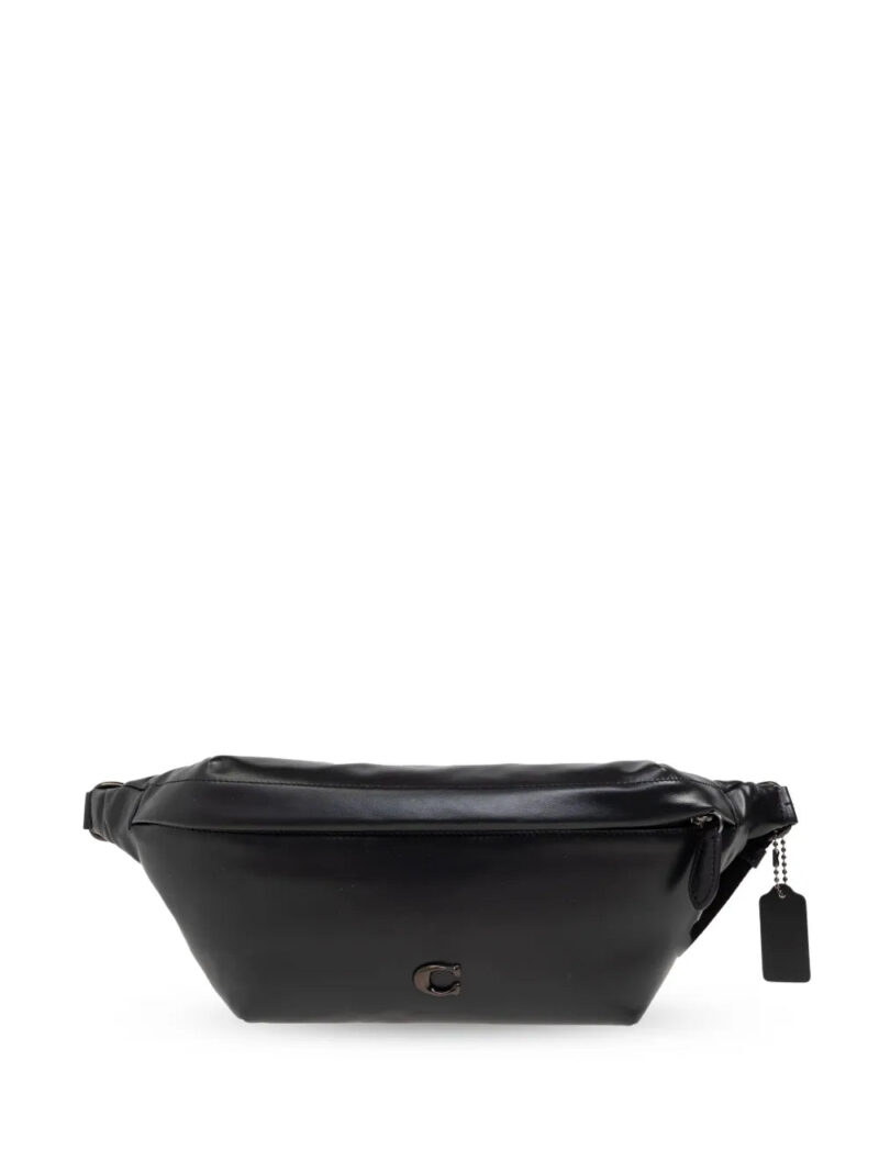 Coach  logo plaque leather belt bag