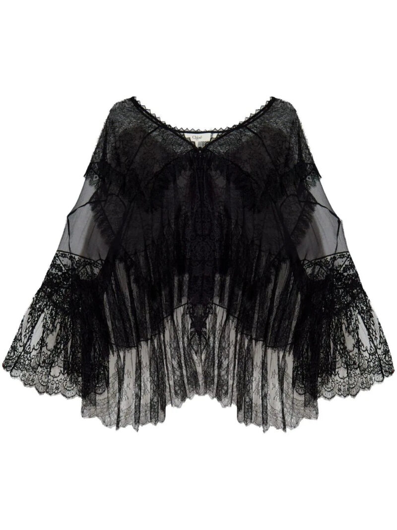Chloé  lace silk top