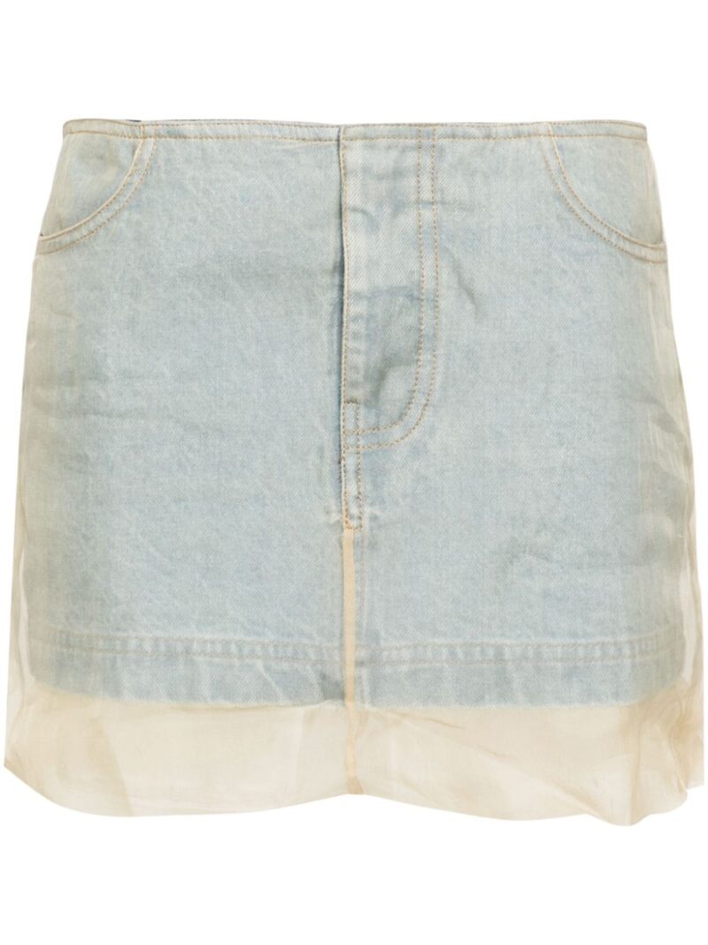 Christopher Esber  layered denim miniskirt