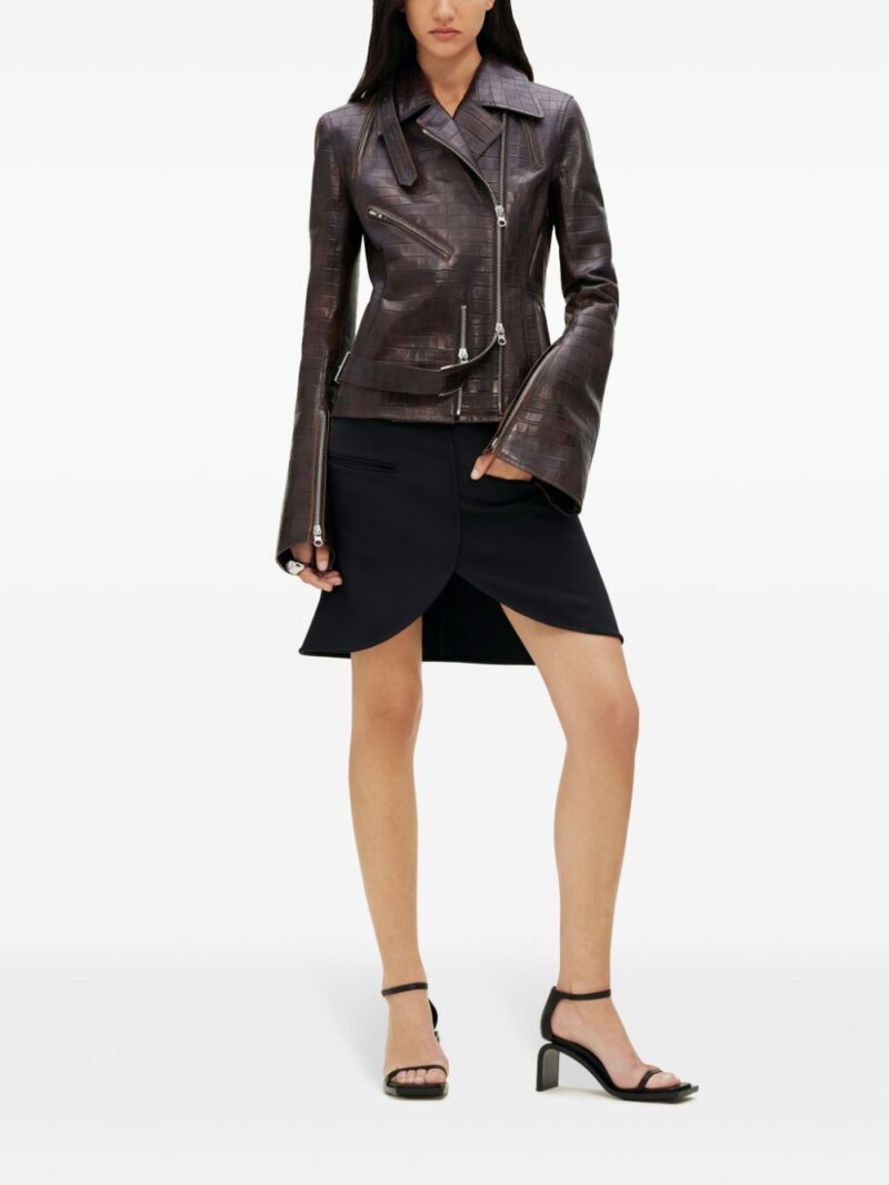 Courrèges  crocodille-effect biker jacket