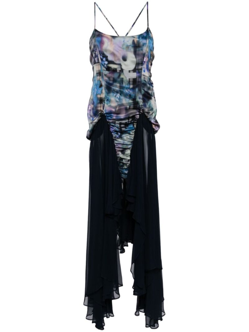Collina Strada  Navy Garden Blur dress