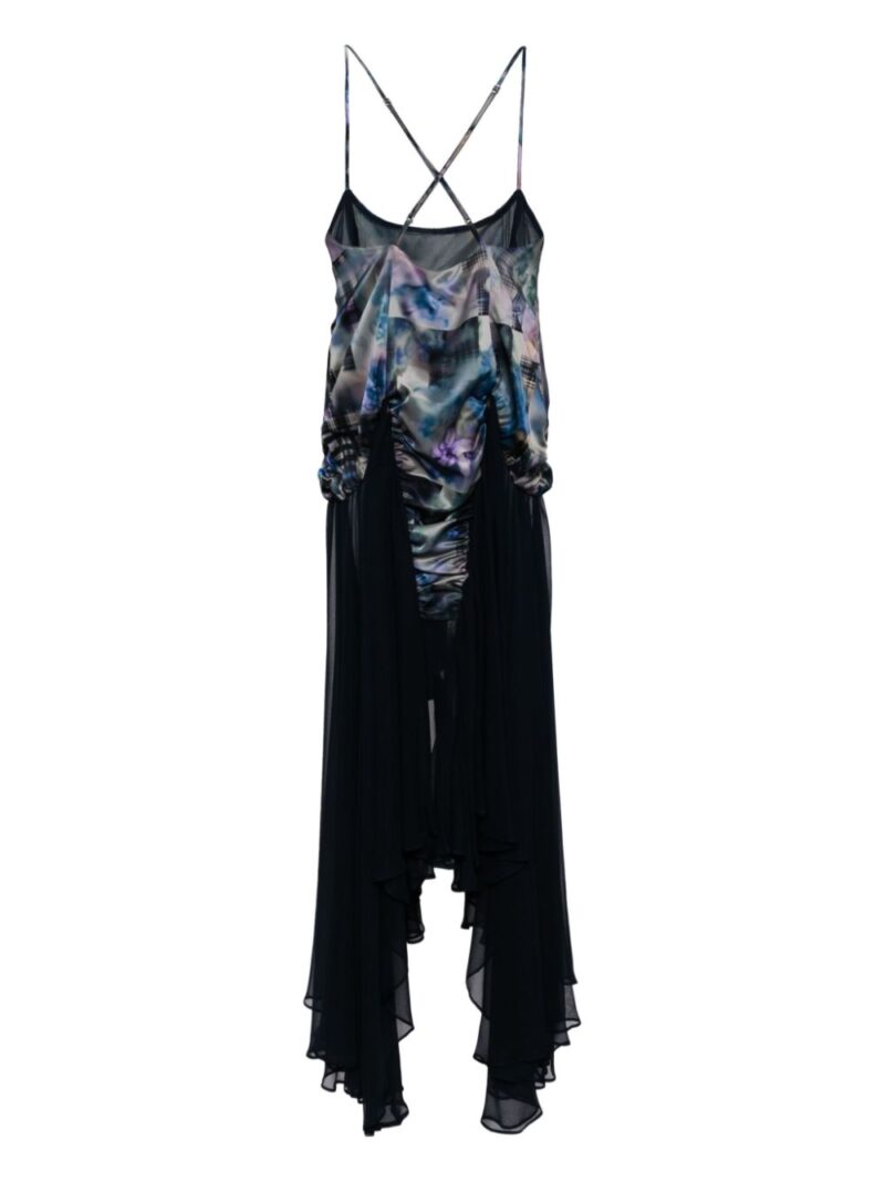 Collina Strada  Navy Garden Blur dress