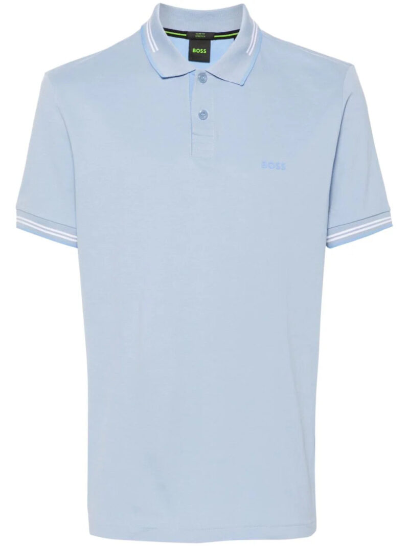 BOSS  logo-print polo shirt