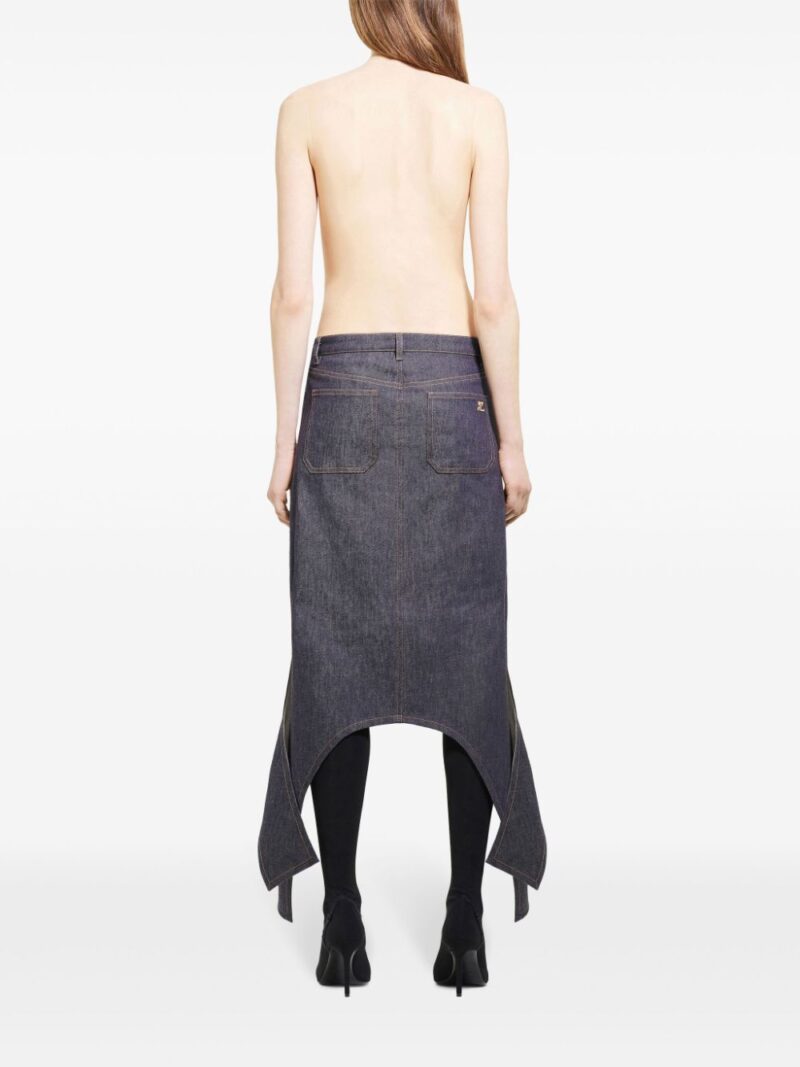 Courrèges  asymmetric-hem skirt