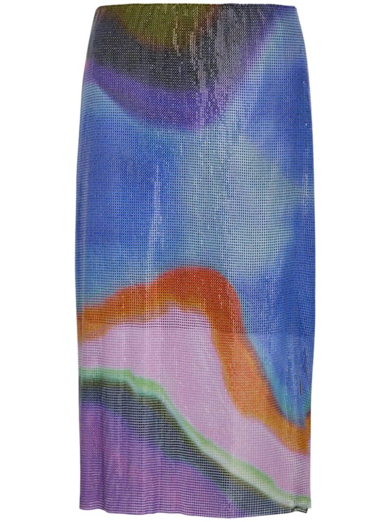 Christopher Esber  Auro Glowmesh straight skirt