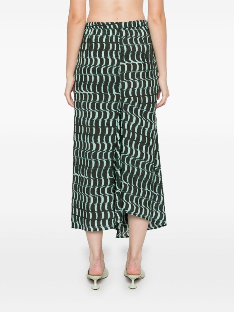 Christian Wijnants  abstract-print midi skirt