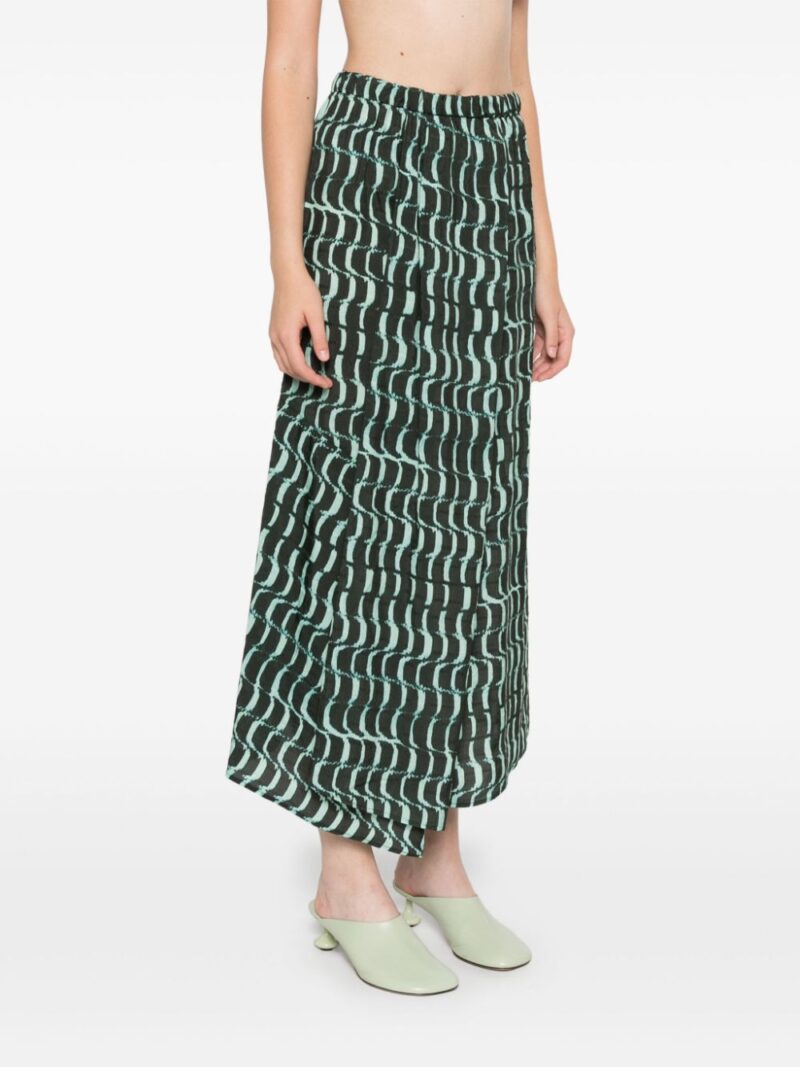 Christian Wijnants  abstract-print midi skirt