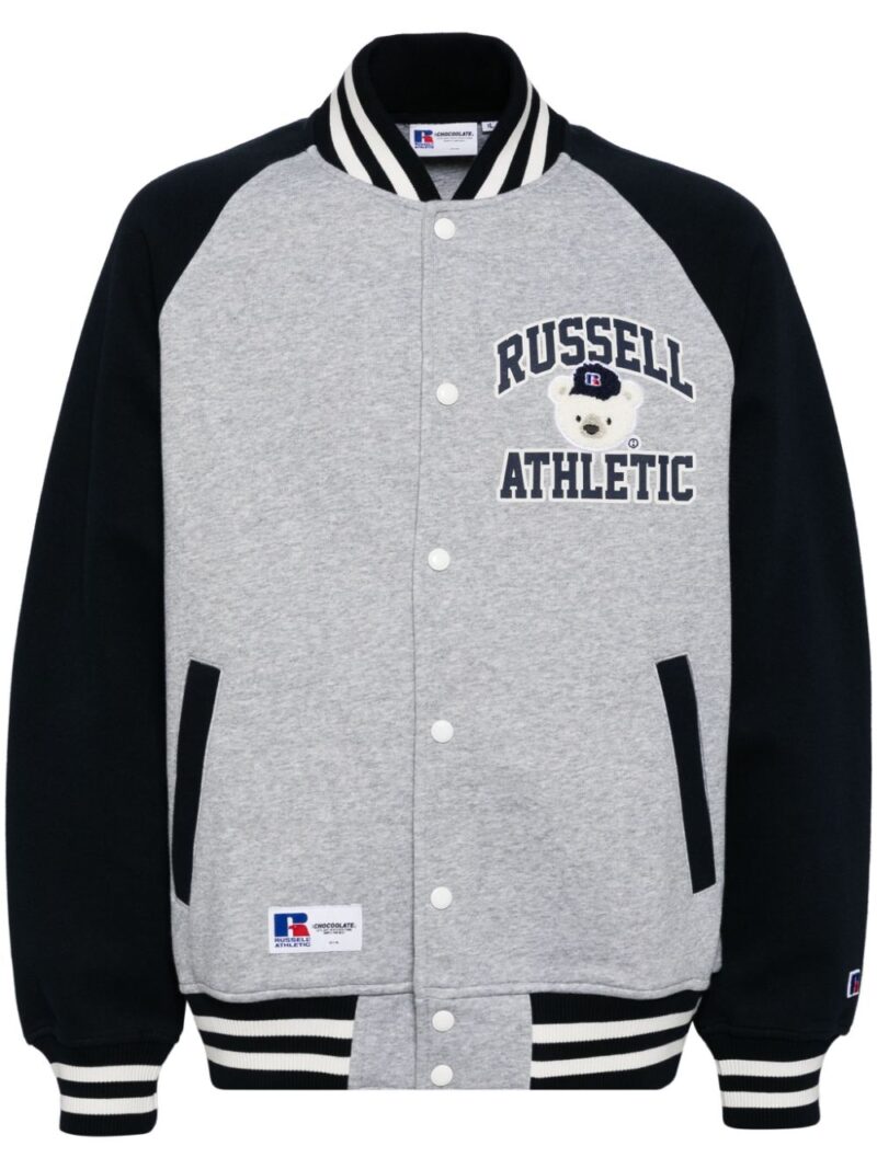 CHOCOOLATE  teddy bear patch bomber jacket