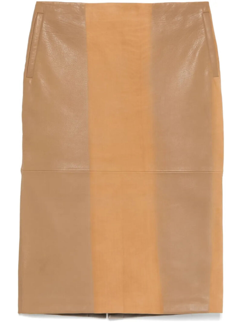 Christopher Esber  scuffed-leather midi skirt