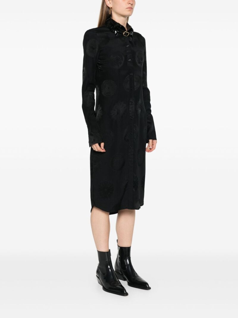 Coperni collar-detail midi dress